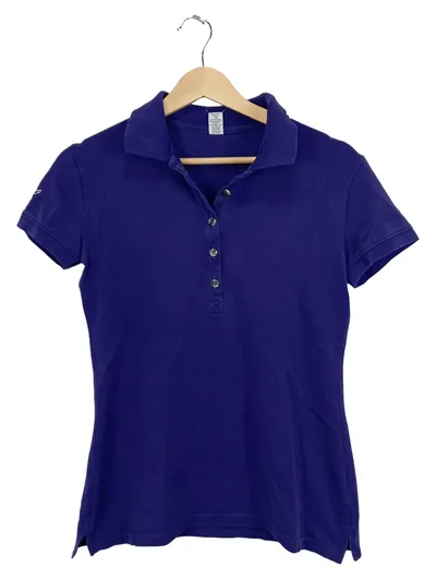 TRIGEMA Damen Poloshirt Gr. 36/S Lila Basic Kurzarm