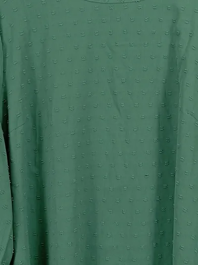 EMERY ROSE Damen T-Shirt Gr. 50 Grün Casual 3/4-Arm Strukturmuster