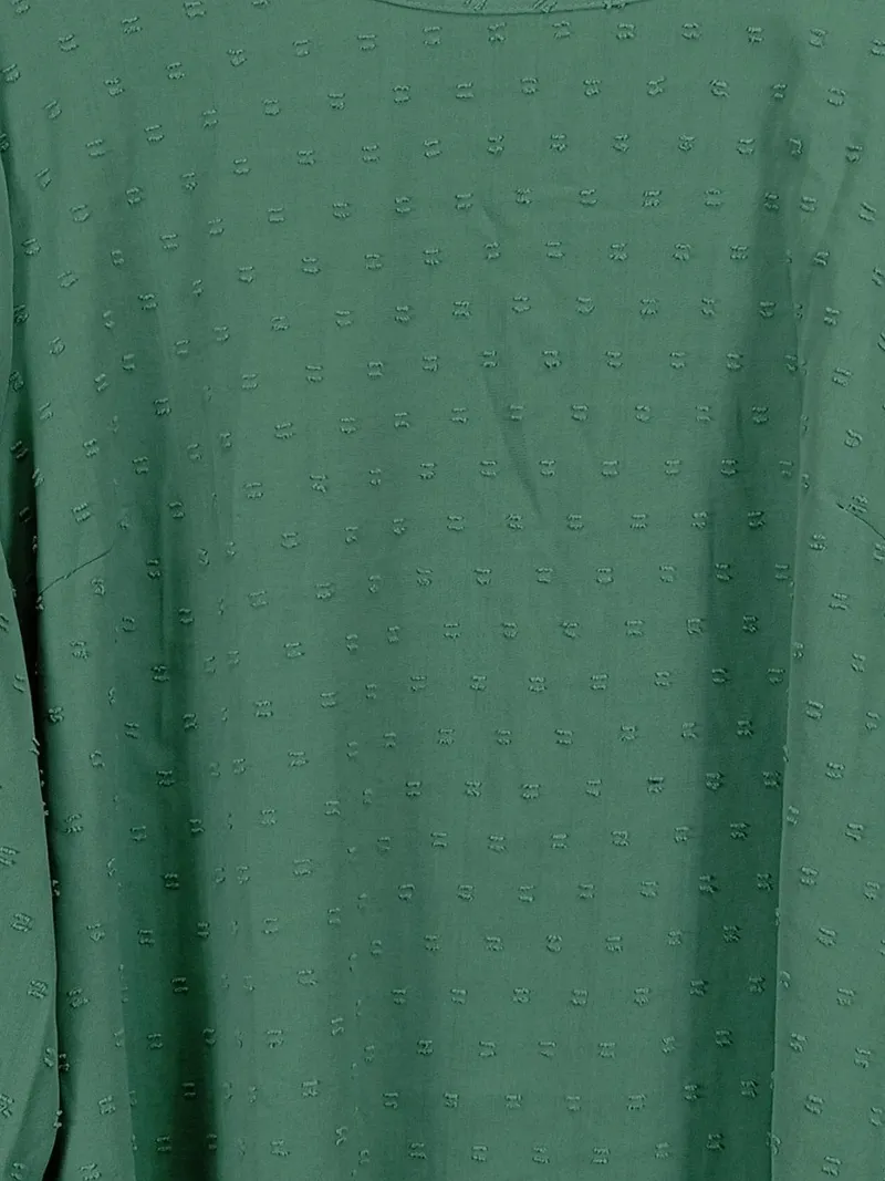 EMERY ROSE Damen T-Shirt Gr. 50 Grün Casual 3/4-Arm Strukturmuster 2
