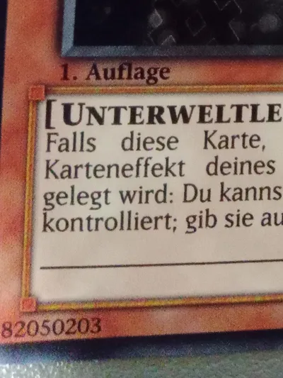 Konami Yu-Gi-Oh! Dotedotengu Sammelkarte Trading Card Orange