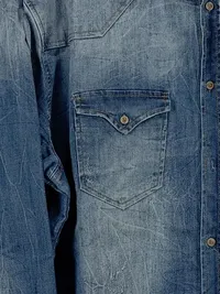 Brandit Herren Freizeithemd Jeanshemd Blau Casual Gr. 54/XXL 2