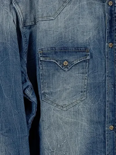 Brandit Herren Freizeithemd Jeanshemd Blau Casual Gr. 54/XXL