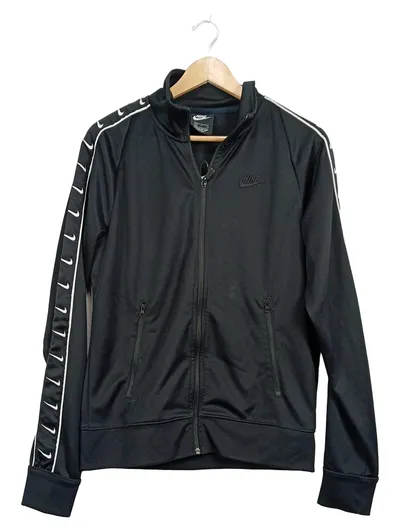 Nike Trainingsjacke Herren Gr. S Schwarz Swoosh-Band Sportjacke