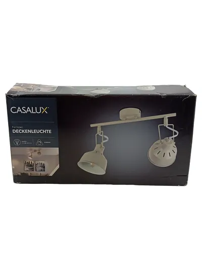 Casalux FL24_04247b Wandleuchte Retro Metall Beige 26.5cm Höhe