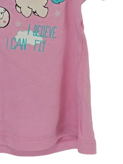 NICI T-Shirt Mädchen Rosa Gr. 74 Einhorn Bär Regenbogen Kurzarm Baumwolle