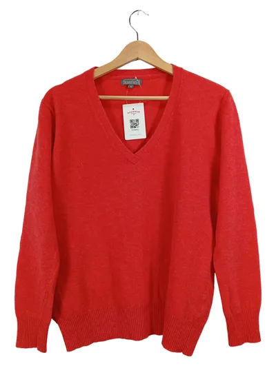 Stanfield Damen Pullover V-Ausschnitt Wolle Rot Gr. XL Klassisch