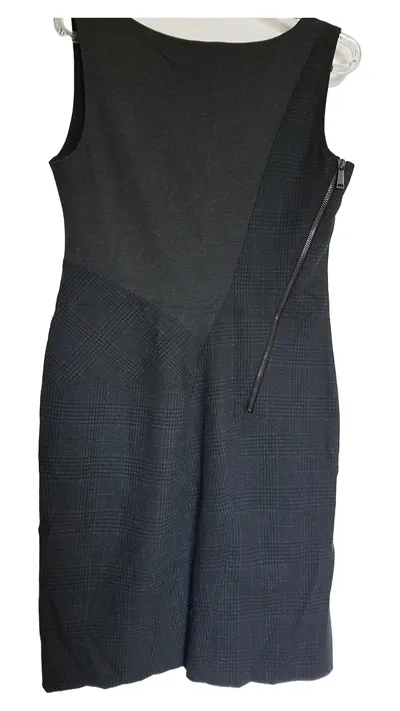 Apriori Damen Businesskleid Gr. 38 Grau Kariert Elegant Herbst Winter