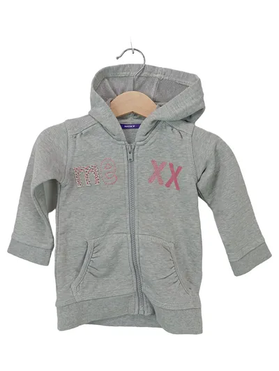 Mexx Mädchen Kapuzenpullover Hoodie Gr. 74 Grau Sweatjacke