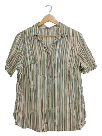 LADY ANNE Damen Freizeithemd Kurzarm Gr. 48/4XL Gestreift Mehrfarbig