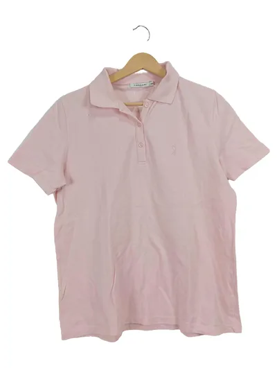 CASSANI Damen Poloshirt Gr. 44 Rosa Casual Baumwolle