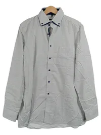 CASAMODA Herren Freizeithemd Comfort Fit Gr. 40/L Grau Gemustert 1