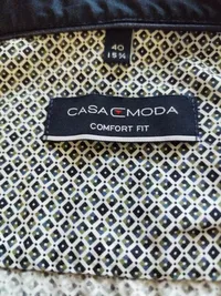 CASAMODA Herren Freizeithemd Comfort Fit Gr. 40/L Grau Gemustert 2