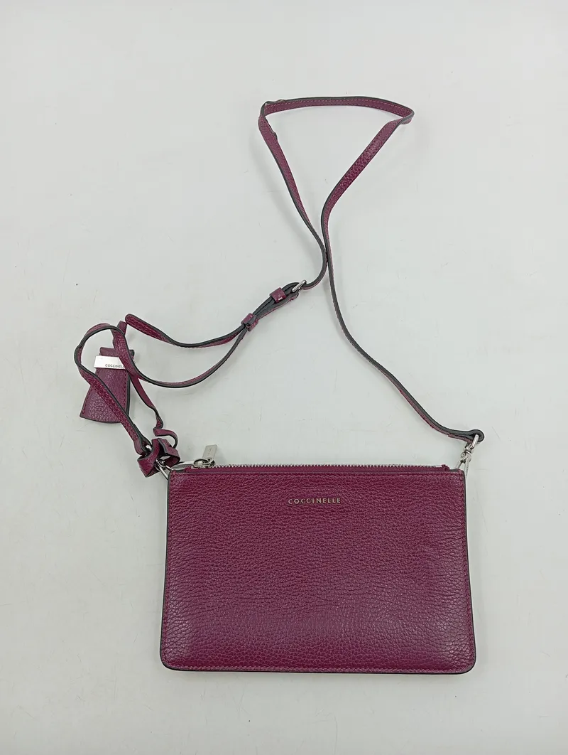 Coccinelle Damen Umhängetasche Leder Dunkelrot Elegant 2