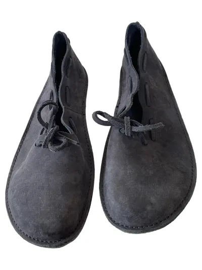 Loints of Holland Damen Ballerinas Schwarz Leder Schnürung Gr. 38