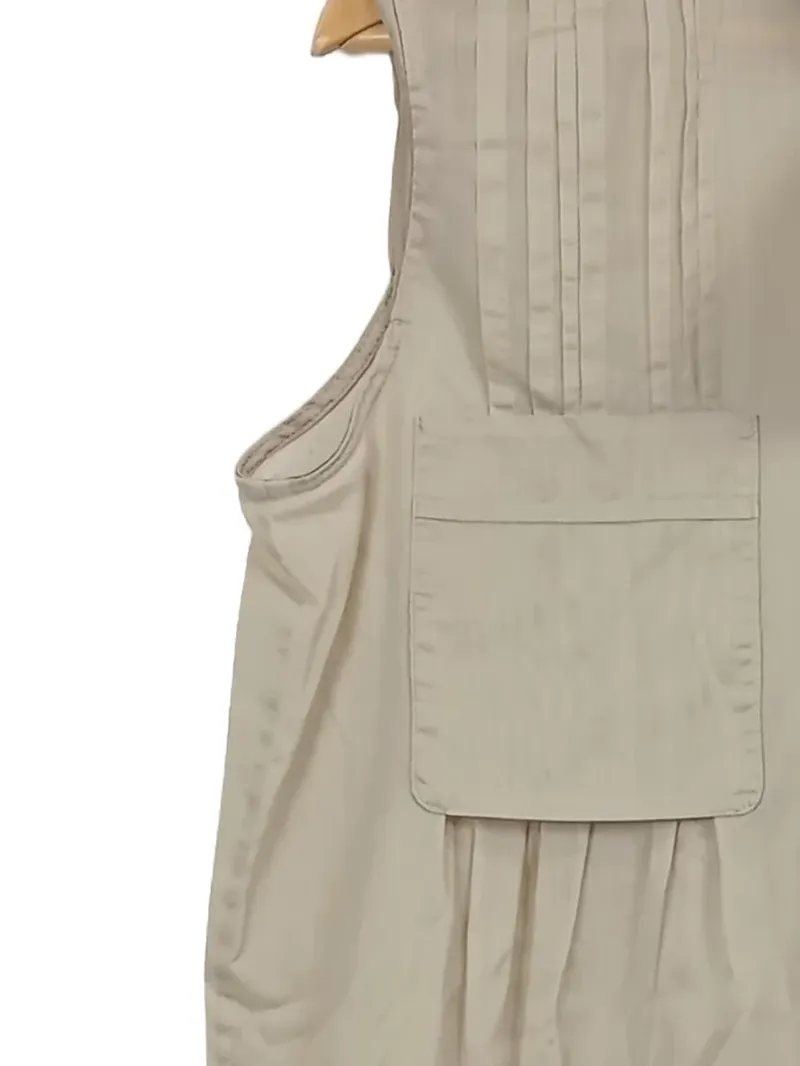Schumacher Damen Blusenkleid Gr. 42 Beige Elegant Schleife 3