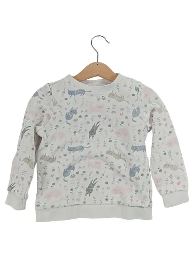 DOPO DOPO Baby Kinder Pullover Gr. 92 Mehrfarbig Tiermotiv Katzen Charmant