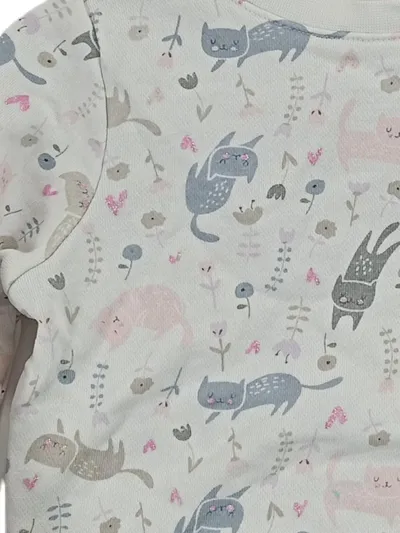 DOPO DOPO Baby Kinder Pullover Gr. 92 Mehrfarbig Tiermotiv Katzen Charmant