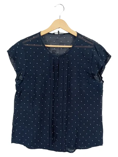 Luisa Cerano Damen Bluse mit Punkten Gr. 38 Casual Blau