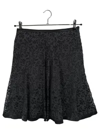 CAROLL A-Linienrock Midirock Damen Gr. 36 Schwarz Elegant Strukturmuster 1