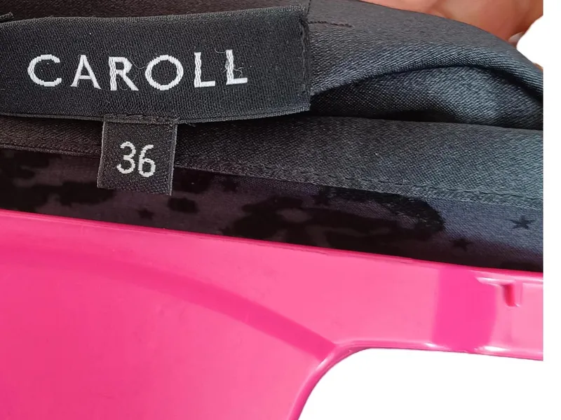 CAROLL A-Linienrock Midirock Damen Gr. 36 Schwarz Elegant Strukturmuster 4