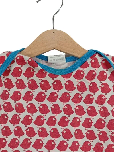 loud + proud Kinder Langarmshirt Rot Vogelmuster Gr. 74/80 Casual