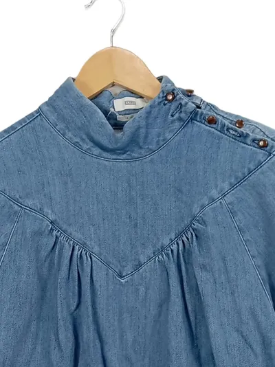 Closed Damen Jeansbluse Chambray Gr. 42/XL Blau Italian Fabric