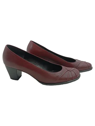 ara Damen Pumps Leder Bordeaux Rot Gr. 39,5 Klassisch Absatz 5cm