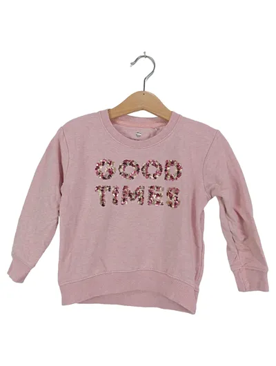 Basefield Mädchen Pullover Good Times Pailletten Rosa Gr. 92-98