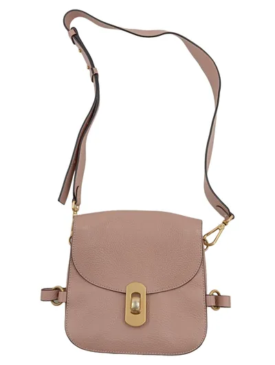 Coccinelle Damen Umhängetasche Leder Rosa Elegant Schultertasche