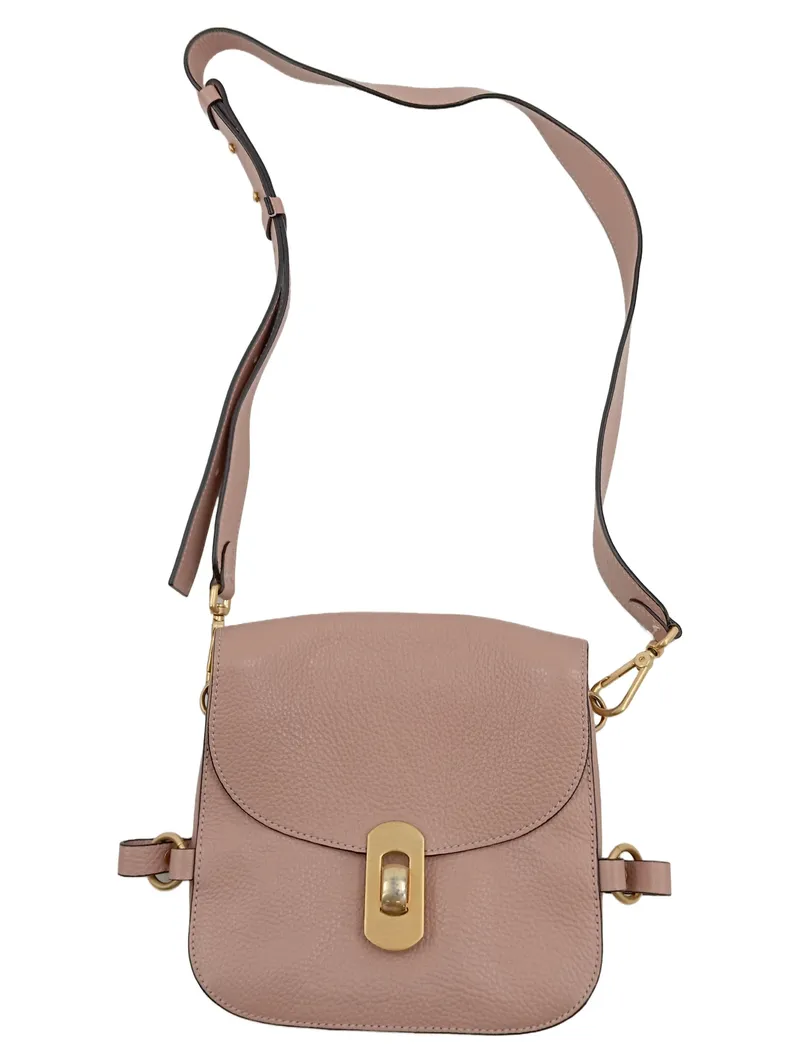 Coccinelle Damen Umhängetasche Leder Rosa Elegant Schultertasche 1