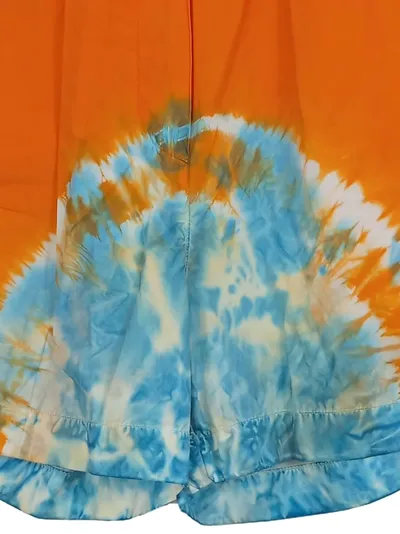 MSGM Herren Shorts Tie-Dye Orange Größe 40 Sportlich Baumwolle