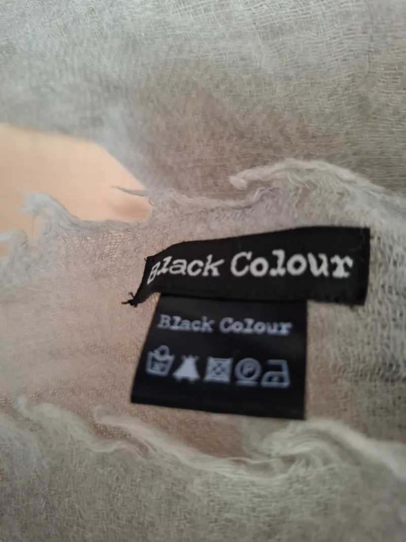 Black Colour Damen Schal Leopardenmuster Wolle Grau Gelb Orange 147x135cm 3
