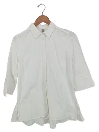 CULTURE Damen Hemdbluse Gr. 36/S Weiß Casual Baumwolle Elasthan 1