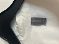 CULTURE Damen Hemdbluse Gr. 36/S Weiß Casual Baumwolle Elasthan 3