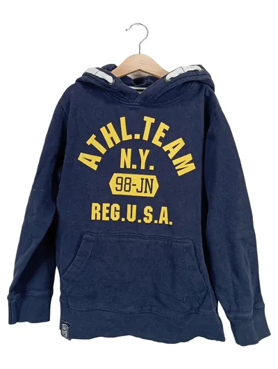 Jonas Nielsen Kinder Kapuzenpullover Blau Sportlich Gr. 140 Athl. Team N.Y.