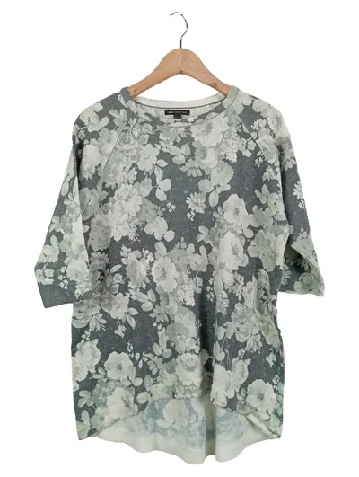 MNG COLLECTION Damen Pullover Blumenmuster 3/4-Arm Gr. 38/M Mehrfarbig