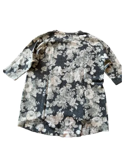 MNG COLLECTION Damen Pullover Blumenmuster 3/4-Arm Gr. 38/M Mehrfarbig