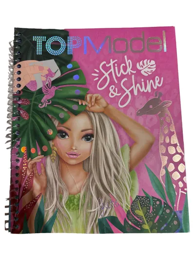 TOPModel Notizbuch Mädchen Pink Glitzer Florales Muster Kinder