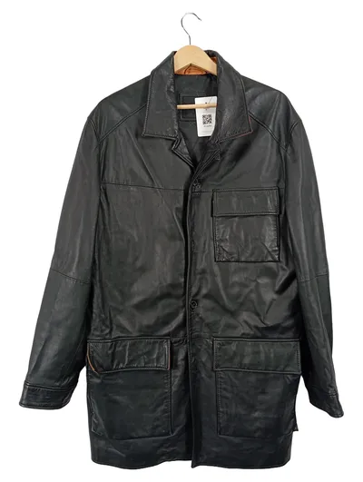 Windsor Lederjacke Herren Gr. 50/L Schwarz Klassisch