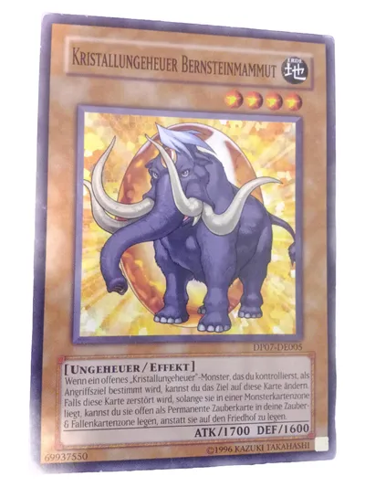 Konami Yu-Gi-Oh! Sammelkarte Kristallungeheuer Bernsteinmammut Mehrfarbig