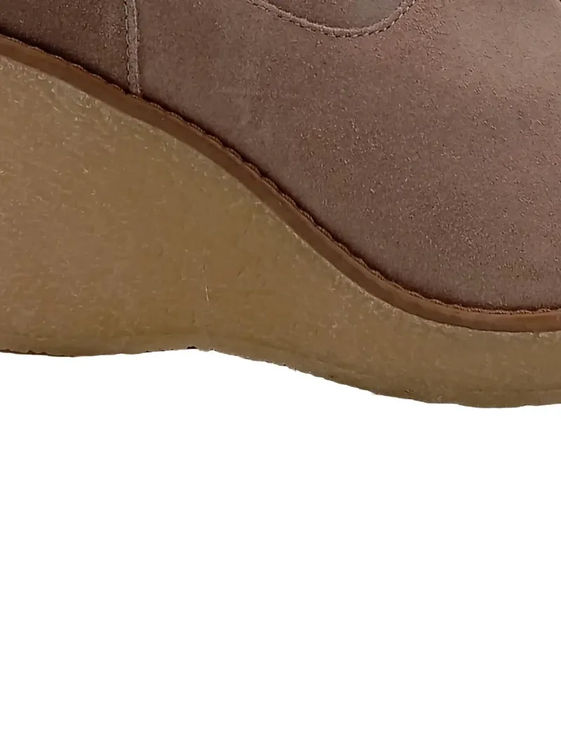 Bullboxer Damen Stiefeletten Keilabsatz Beige Gr. 40 Casual 5
