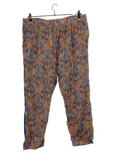 Deerberg Stoffhose Damen Gr. 42 Baumwolle Boho Muster Mehrfarbig