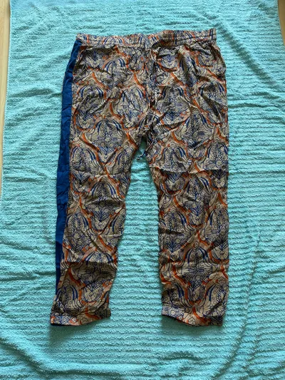 Deerberg Stoffhose Damen Gr. 42 Baumwolle Boho Muster Mehrfarbig