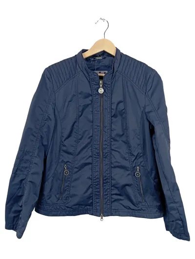 Barbara Lebek Damen Leichte Jacke Gr. 38 Blau Casual Übergangsjacke