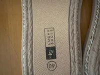 Lucky Shoes Damen Hausschuhe Gr. 40 Beige Pantoletten Fellbesatz Komfortabel 4