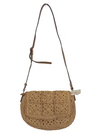 Parfois Umhängetasche Häkeltasche Bohemian Beige Leinen Damen Crossbody 1