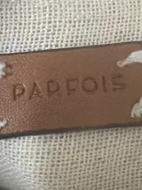 Parfois Umhängetasche Häkeltasche Bohemian Beige Leinen Damen Crossbody 6