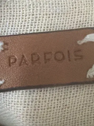 Parfois Umhängetasche Häkeltasche Bohemian Beige Leinen Damen Crossbody 6