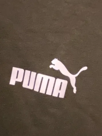 PUMA Sweatshirt Herren Gr. M Oliv Grün Logo Pullover Sweater 4