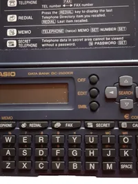 Casio DC-2100ER Kartenlesegerät Organizer Data Bank Taschenrechner Blau 2